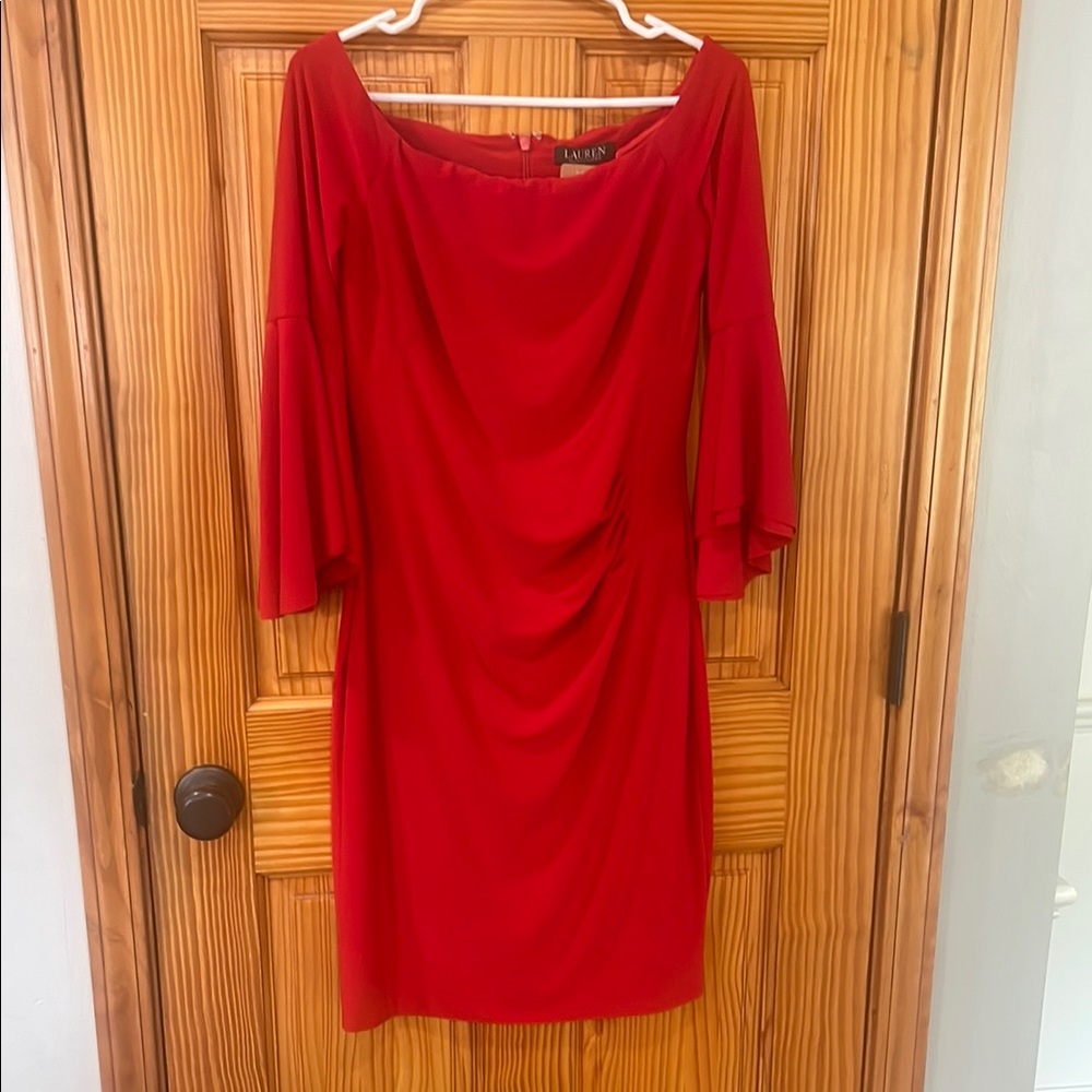 Ralph Lauren Red Long Sleeve Dress